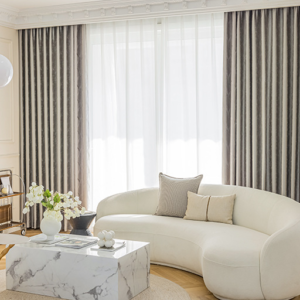 Stain Jacquard blackout Curtain W-023