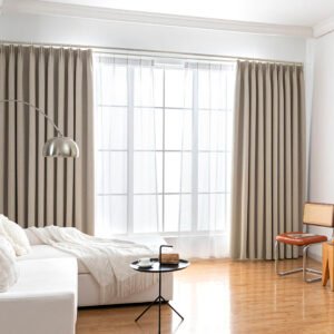 BDZN Factory Supplier Custom Full Shading Blackout Cotton and Linen Curtains For Hotel FB-026